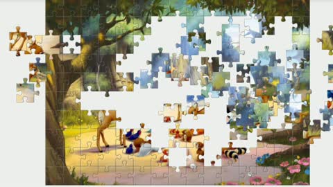 Puzzle. Snow White and Forest Friends.