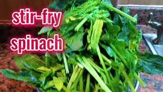 Boiled Beef Tongue & Stir Fry Spinach