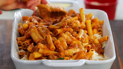 Baked ZITI Recipe - Easy PASTA CASSEROLE