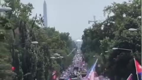 NOW!!!! MASSIVE CROWD of protesters marching in DC for Cuba!!!