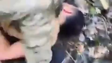 Russia caught a terrorist and punished him, this is why he is bleeding in the other videos