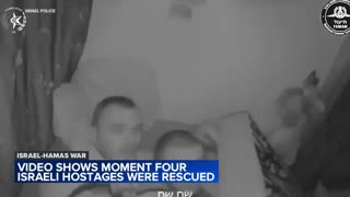 Video Captures Moment IDF Rescues 4 Israeli Hostages