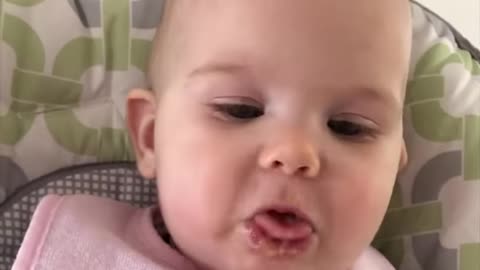 Baby Gets Excited to Eat