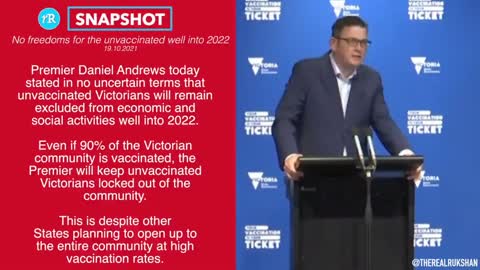 Victorian premier Daniel Andrews: easing restrictions on unvaxxed or unboosted won't happen here.