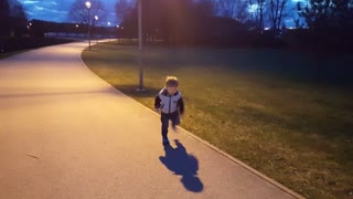 Kid Scared of His Own Shadow