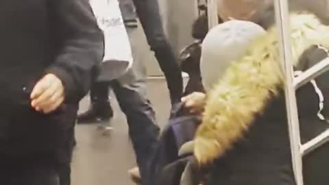 fight broke out on the train crazy!!!