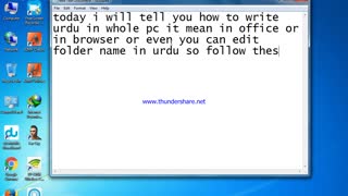 how to write urdu in pc