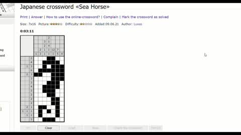 Nonograms - Sea Horse