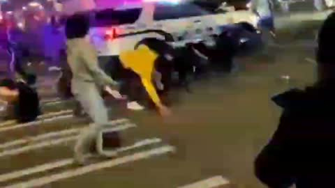 Tacoma Police runs over Rioters!