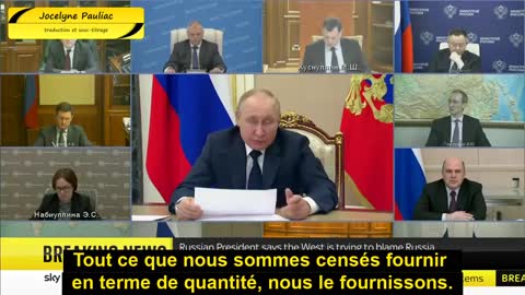 Vladimir Poutine fait le point sur les sanctions