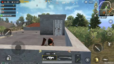 Using Grooze Weapon To Kill 4 People On House Roaf Pubg Mobile