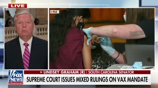 Sen. Lindsey Graham reacts to the Supreme Court's ruling on Biden's vaccine mandates
