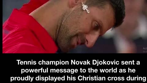 Tennis champion Novak Djokovic sent a powerful message to the world