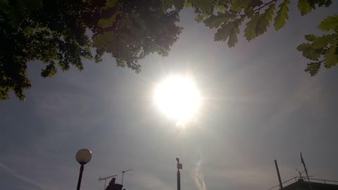 Powerful London sun