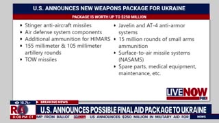 Russia-Ukraine war- U.S. announces $250 million weapons package - LiveNOW from FOX