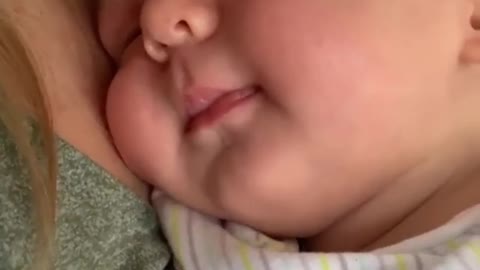 Adorable Baby Smiles In His Sleep