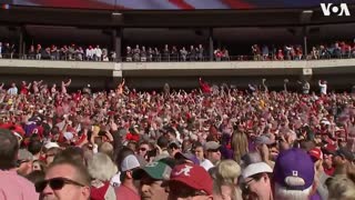 Trump cheered by crowd at Alabama-LSU football game