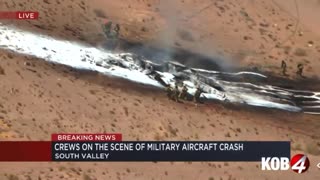 Drone footage of the crashed F-35 in Albuquerque.