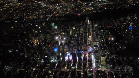 Stunning Night Flight View Over New York City