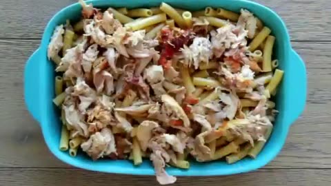 Chicken pasta is easy to make