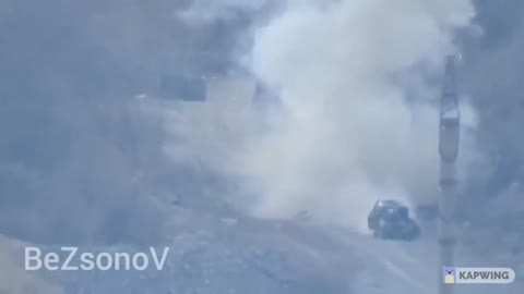 Ukrainian commanders hurried to the meeting, but crashed into an ATGM.