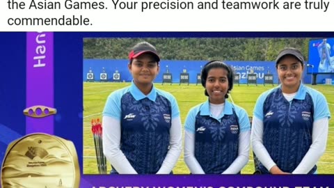 Jyothi, Aditi, Parneet Archery Women's Compound Team in Asian Games @jyothi.surekha @archeryarchery