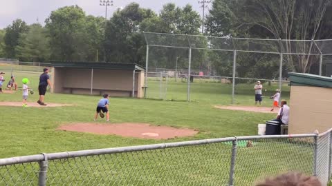 All star team baseball practice. (Little league baseball)