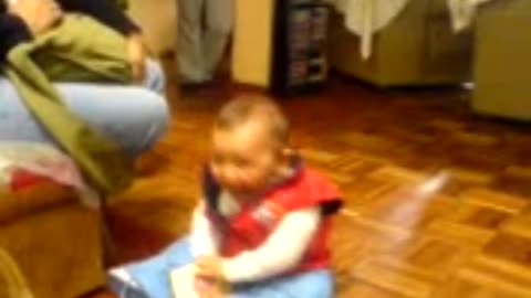 Baby dancing to the music