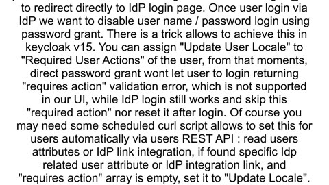 Keycloak Disable usernamepassword login for external IDP