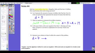 Algebra 1B: Solving Equations in Context
