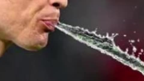 Why do players spit out the water and not drink it?