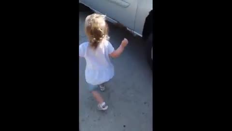 Baby Girl Reaction When Dad Comes Home