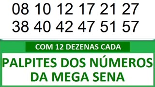 PALPITES DOS NÚMEROS DA MEGA SENA COM 12 DEZENAS yy yz y0 y1 y2 y3 y4 y5 y6 y7 y8 y9