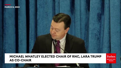 BREAKING NEWS: Michael Whatley Elected Chair Of RNC, Lara Trump As Co-chair