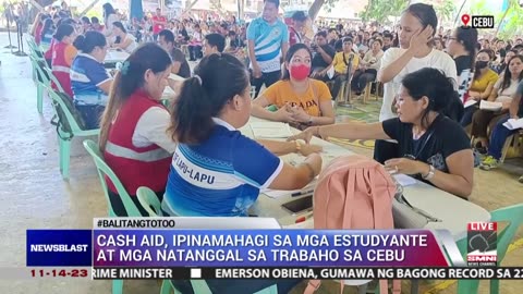 Cash aid, ipinamahagi sa mga estudyante at mga natanggal sa trabaho sa Cebu