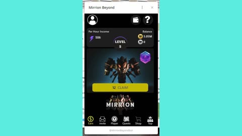 new mining mini app telegram bot MIRRION BEYOND