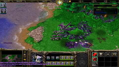 war3 undead vs nightelf micro training hard beat 10 levels