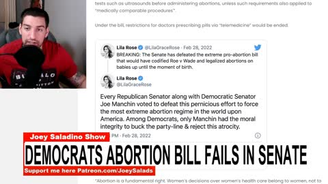 Democrats Abortion Bill FAILS in Senate