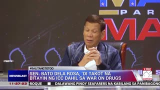 Sen. Bato Dela Rosa, ‘di takot na bitayin ng ICC dahil sa war on drugs