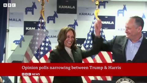 Kamala Harris closing gap on Donald Trump in US election race