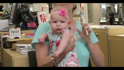 My mother took her 2-month-old baby to pierce her ears. The baby's reaction was so distressing!