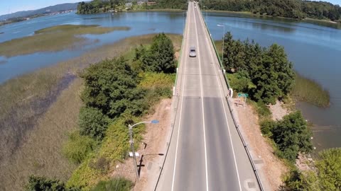 Calle Calle river in Valdivia Province in Chile