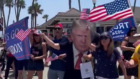 Happening Now! Huntington Beach, California! Rally and March to Support