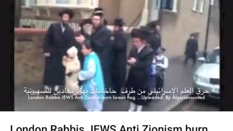 London Rabbis JEWS Anti Zionism burn Israeli flag