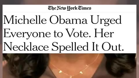 Fact Check: Michelle Obama Did NOT Wear Necklace That Spelled Out 'MIKE' -- Photo Is Altered