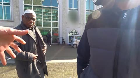 Preaching at a mosque in Amsterdam