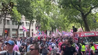 Brits gather in central London for the "Unite the Kingdom" protest.