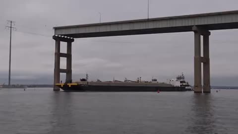 First vessel passes through temporary channel near Key Bridge collapse