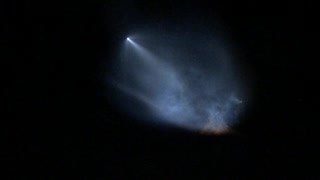 Rocket Launch Lights up Night Sky