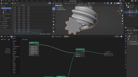 Different processes for making procedural cupcakes in Blender, step seven.